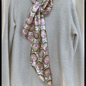 Funky Retro cherry scarf w hip pointy ends